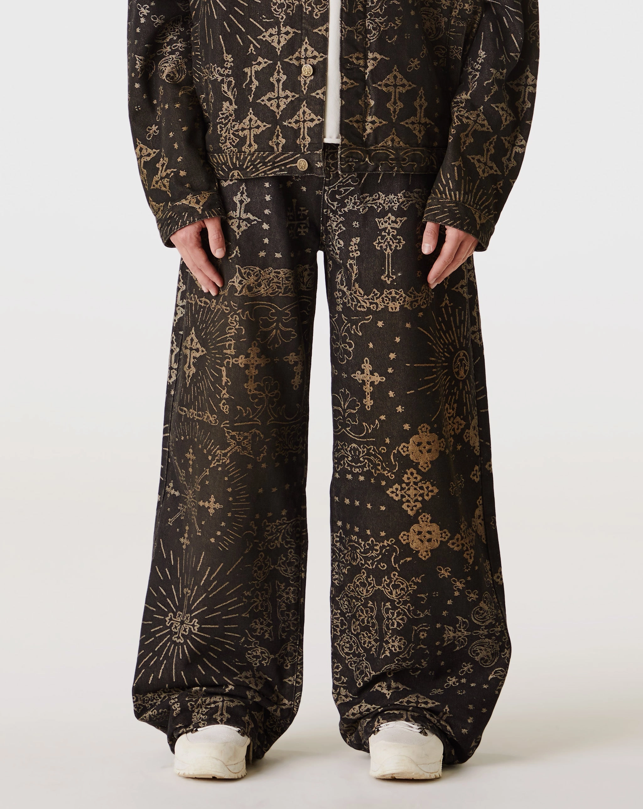 Jacquard Denim Pants