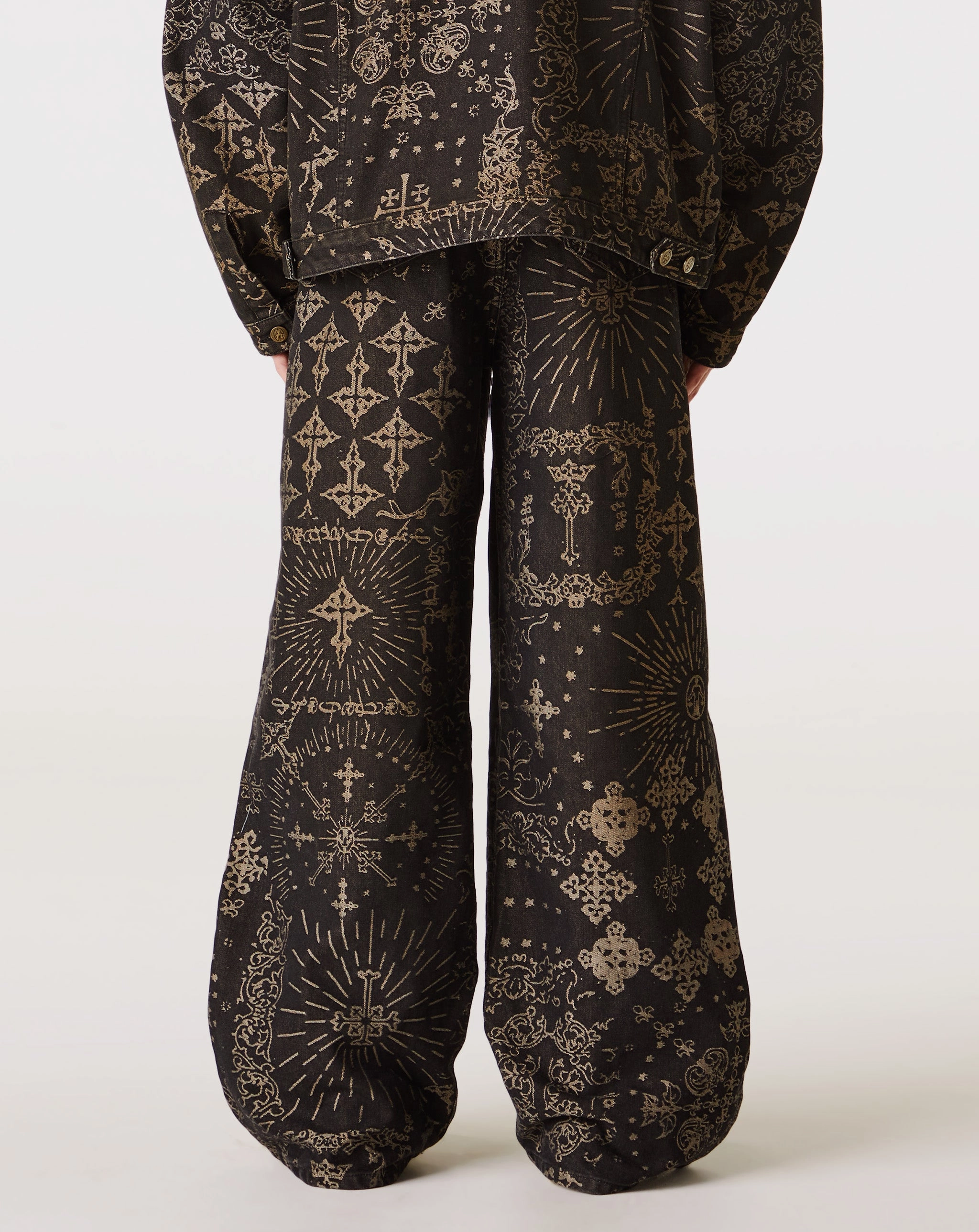 Jacquard Denim Pants