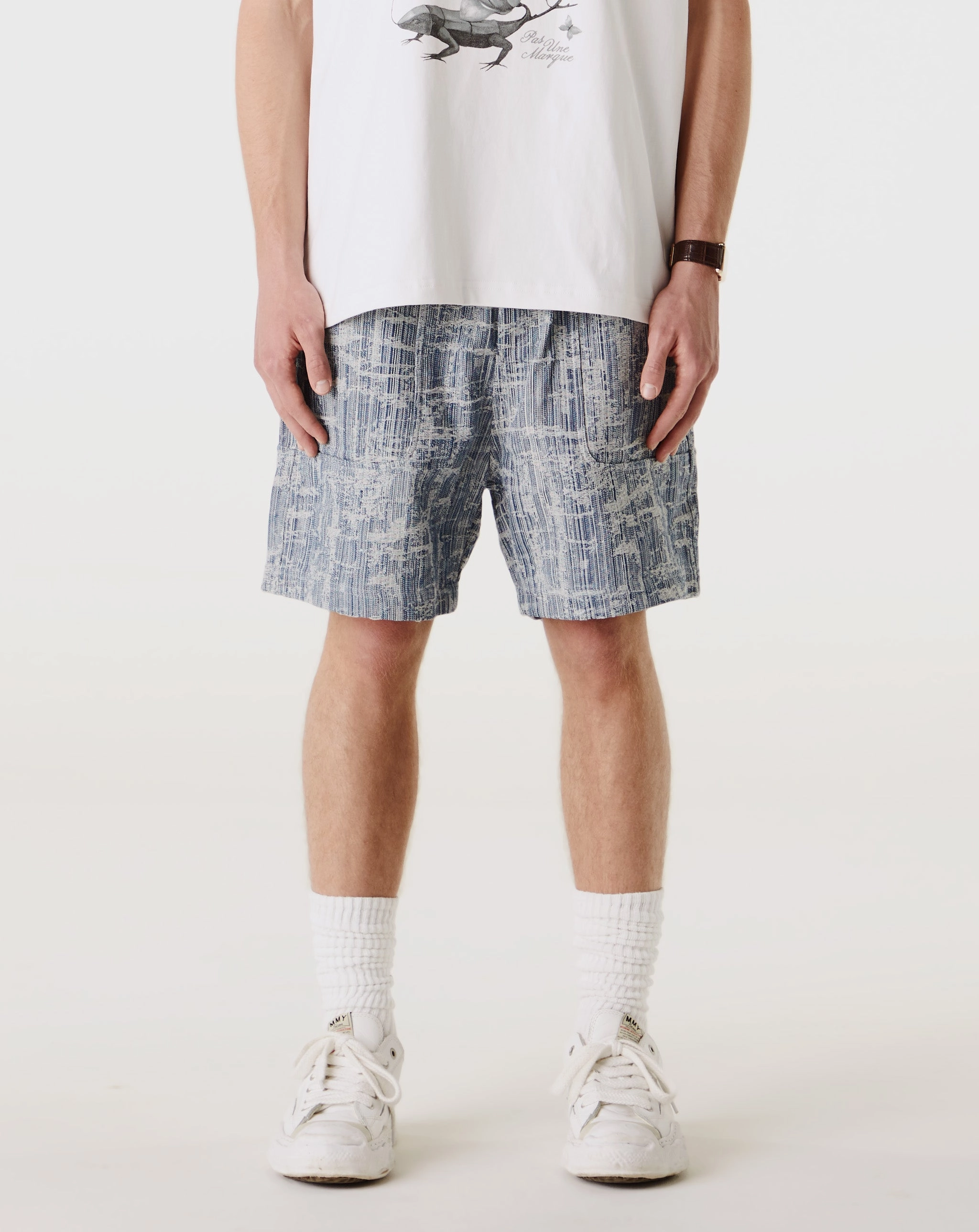 Jacquard Denim Shorts