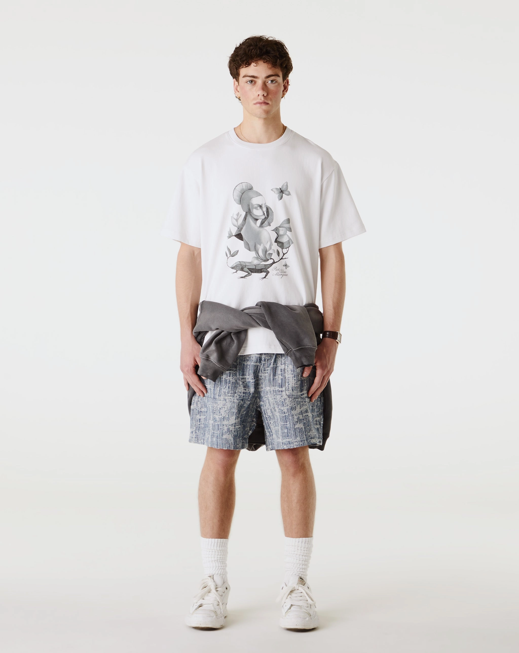 Jacquard Denim Shorts