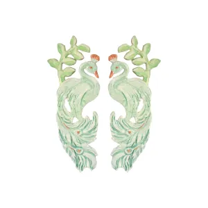 Jade Pavo Earrings