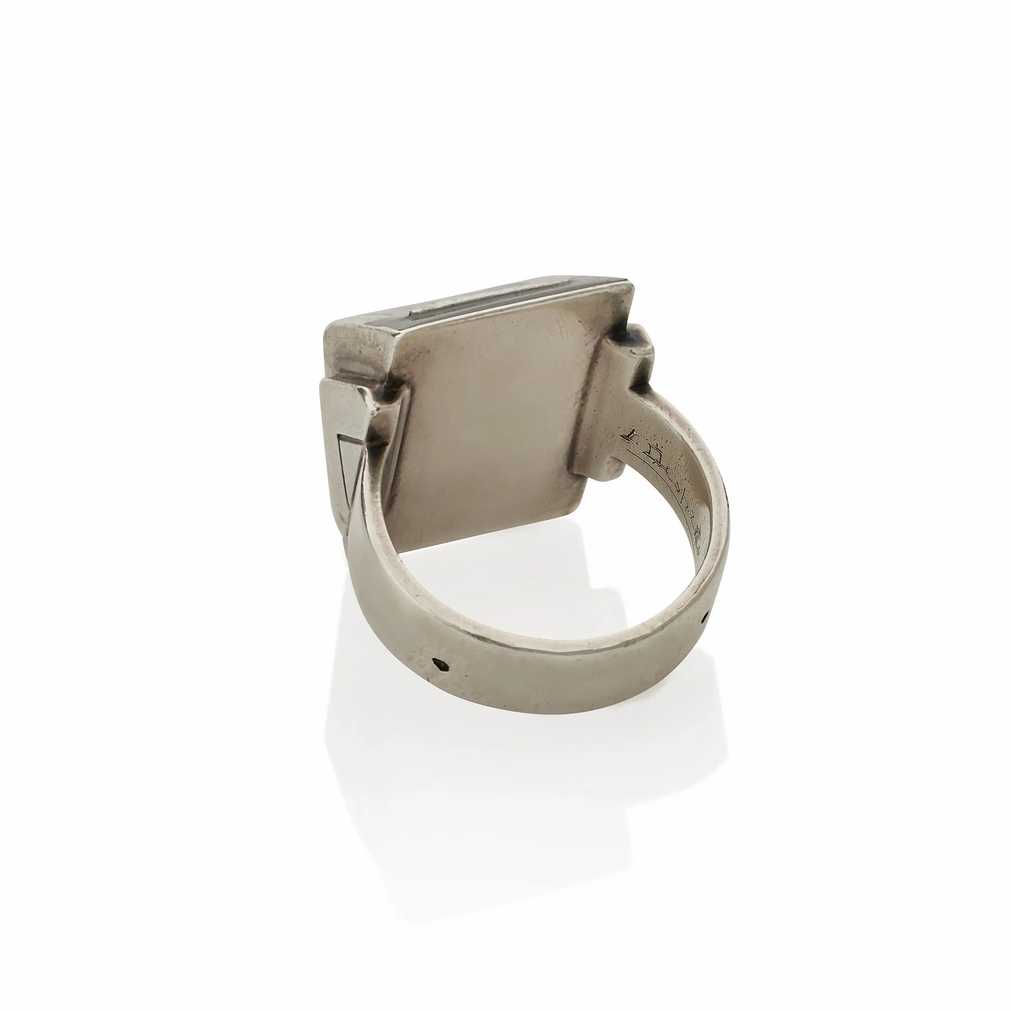 Jean Despr??s and ??tienne Cournault French Modernist "Bijoux-Glace" Ring