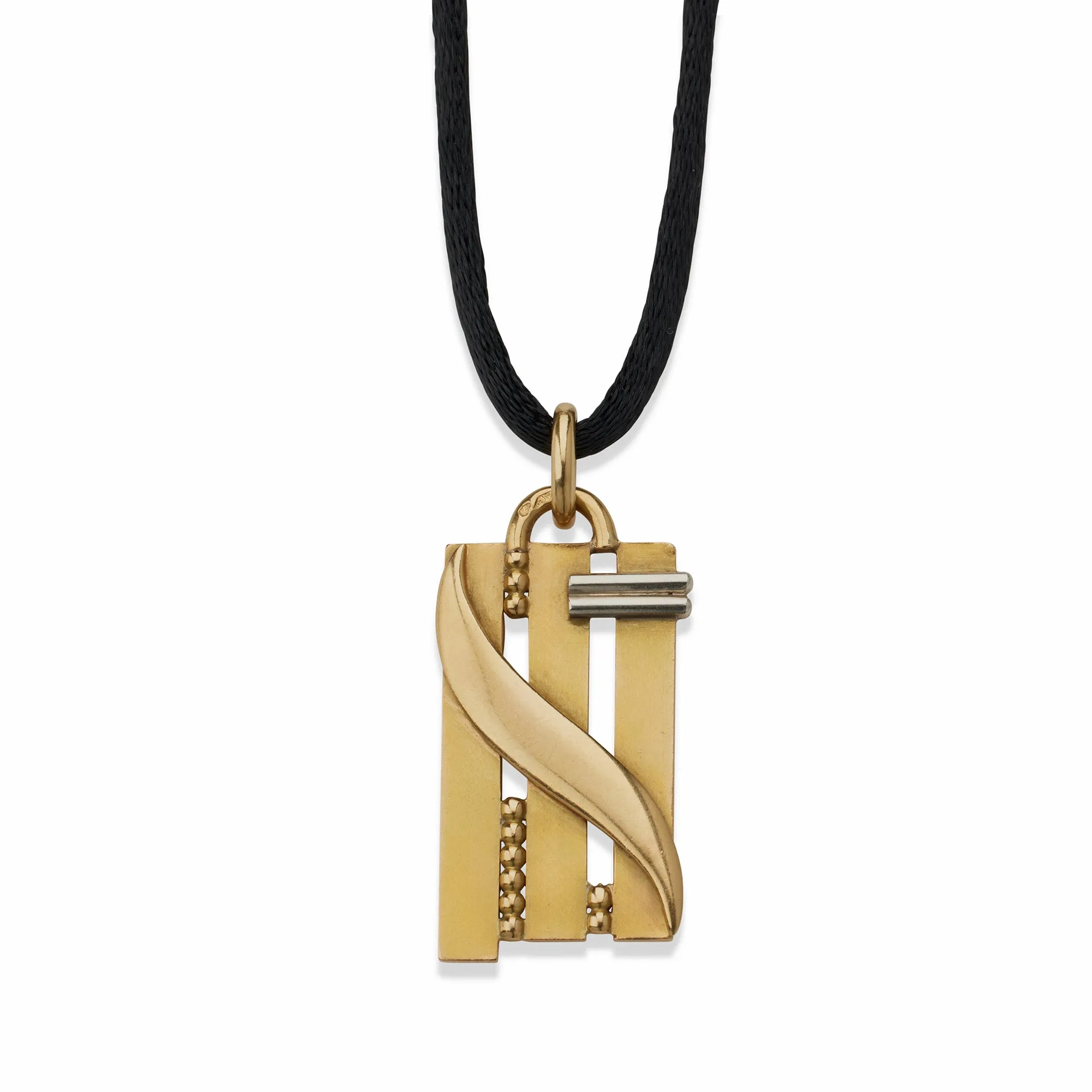 Jean Desprs Modernist 18K Gold Pendant