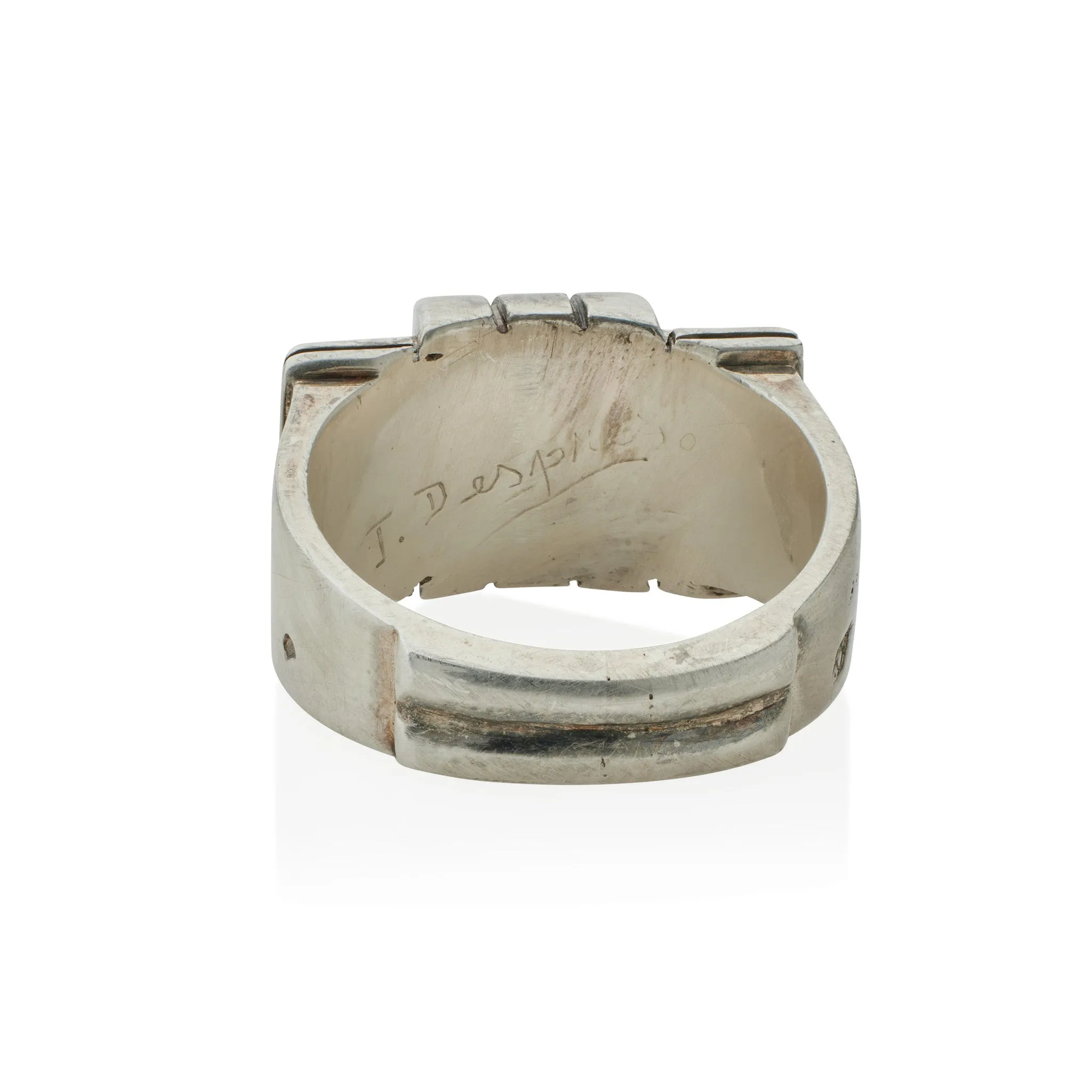 Jean Desprs Modernist Silver Ring