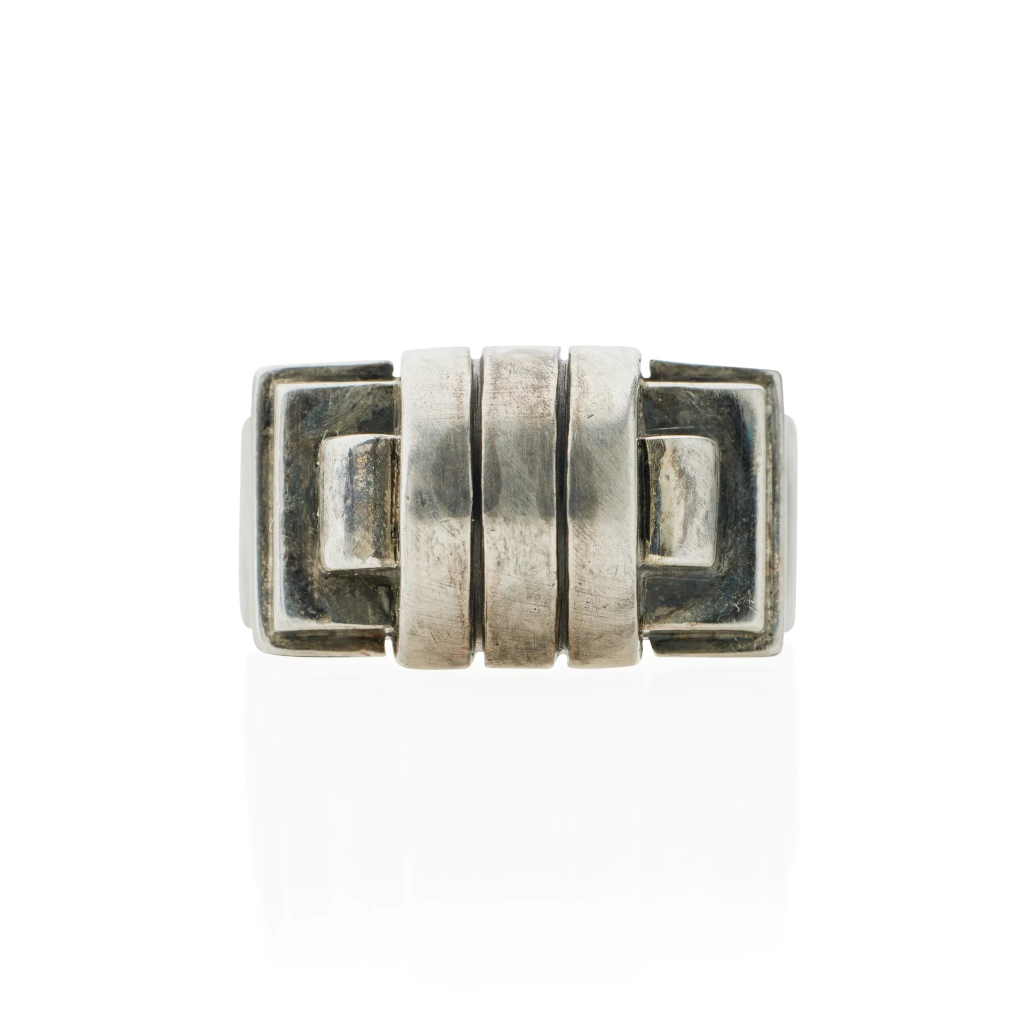Jean Desprs Modernist Silver Ring