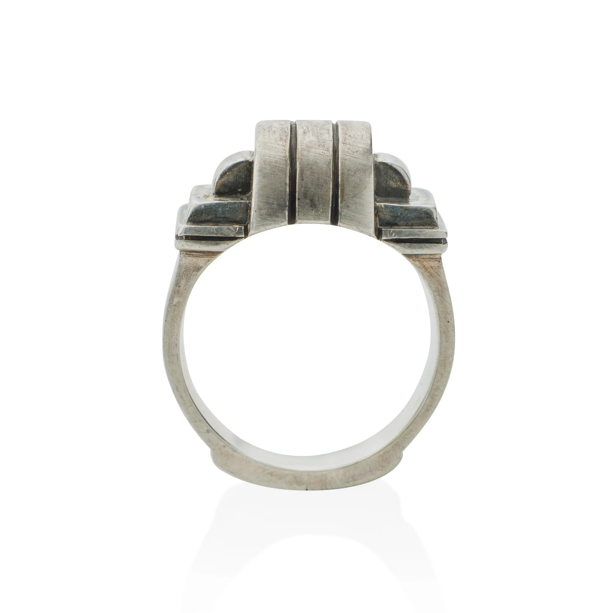 Jean Desprs Modernist Silver Ring