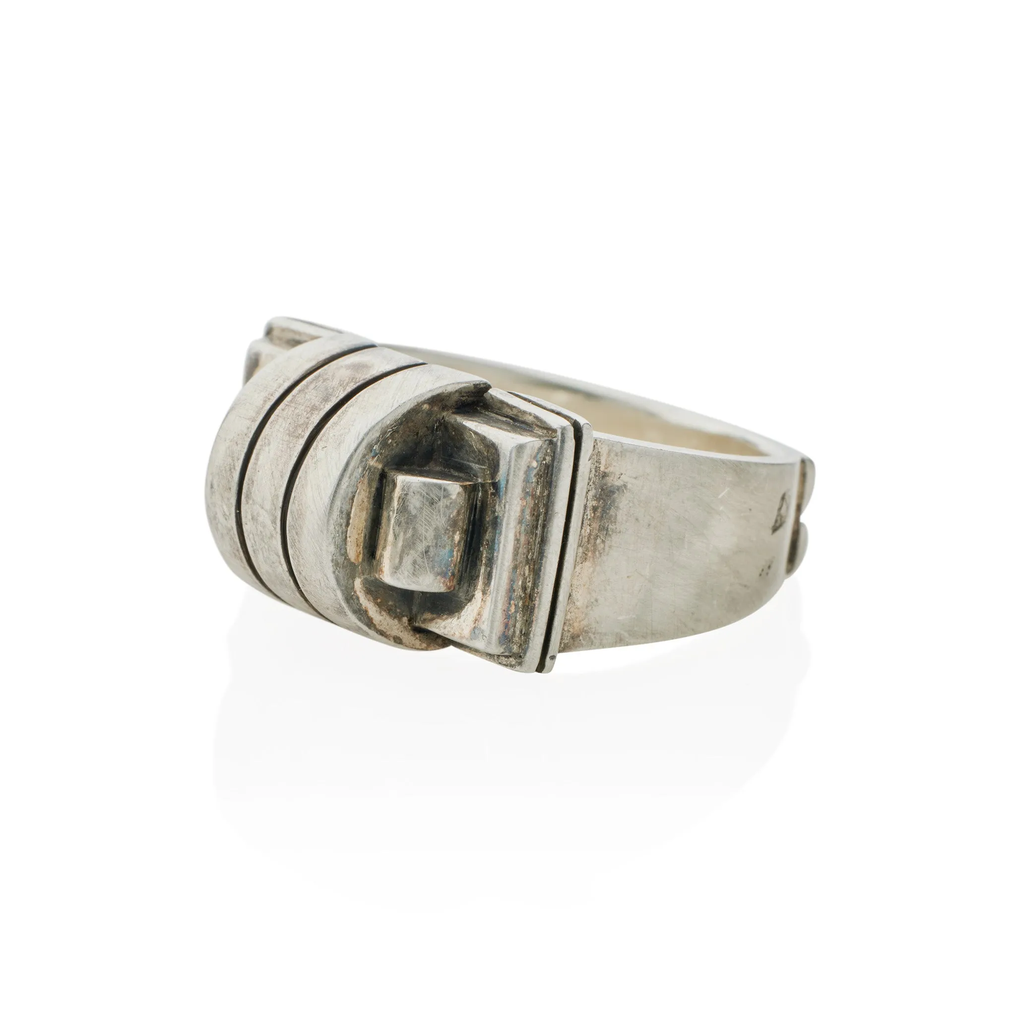 Jean Desprs Modernist Silver Ring
