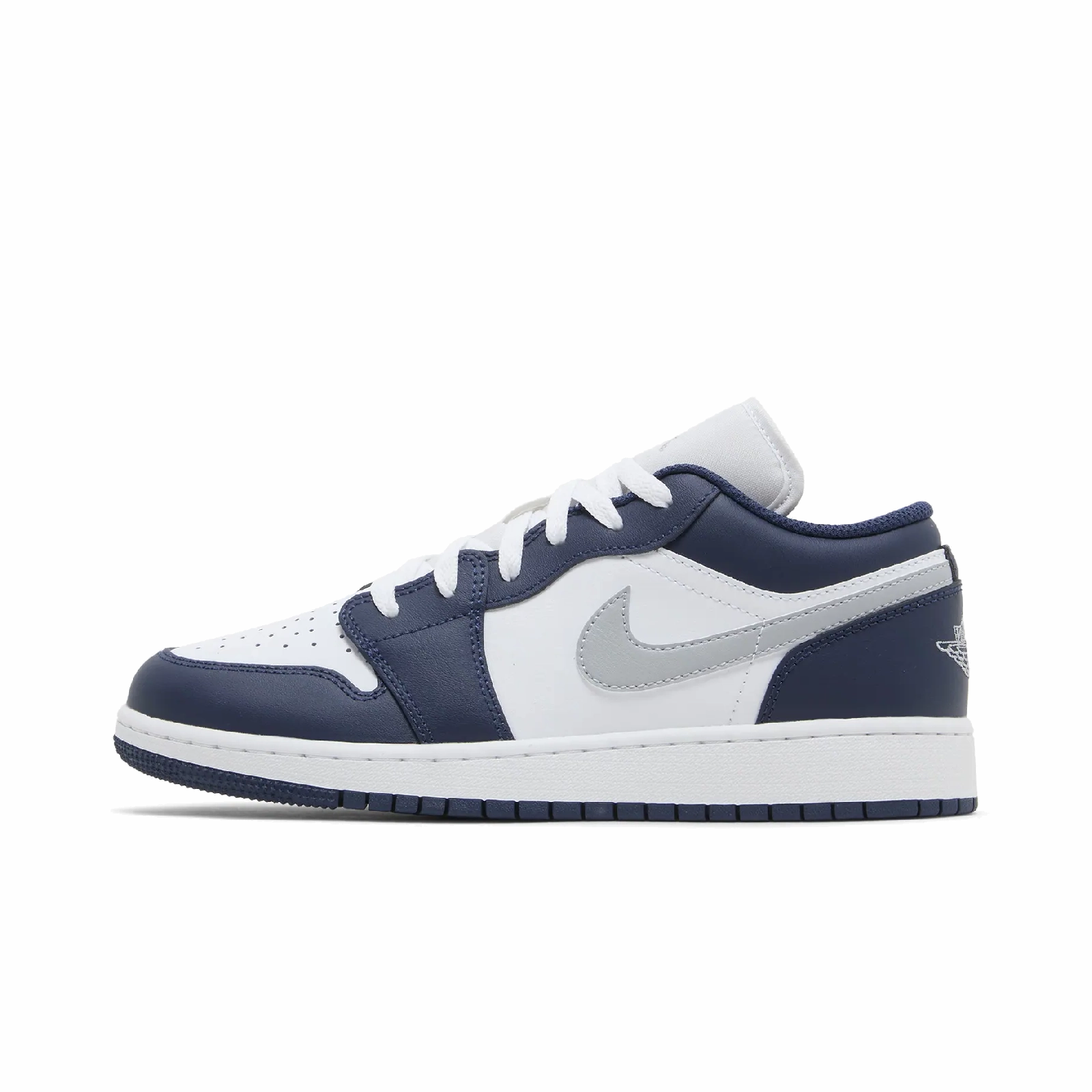 Jordan 1 Low Midnight Navy Wolf Grey (GS)