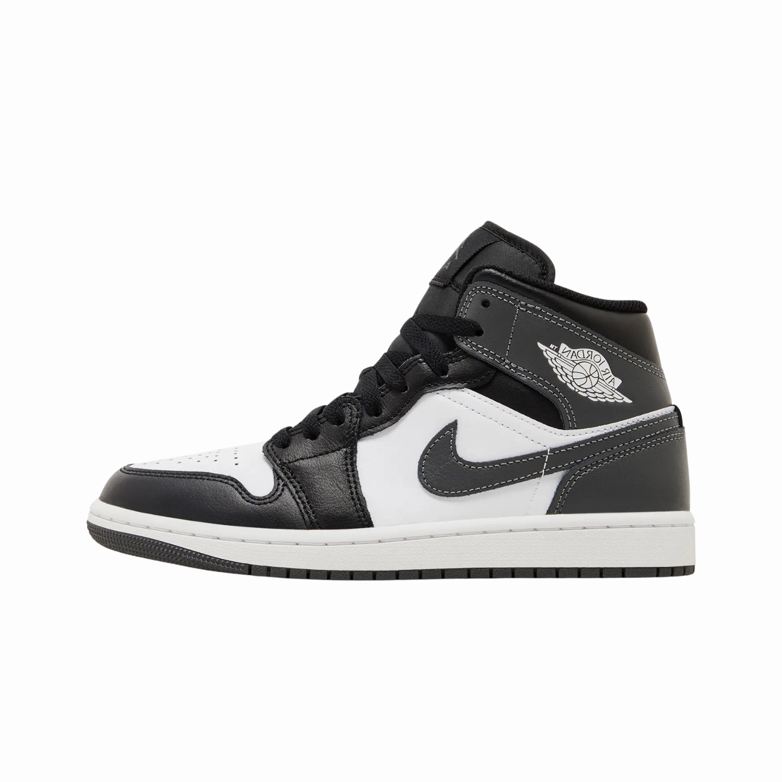 Jordan 1 Mid Black White Iron Grey