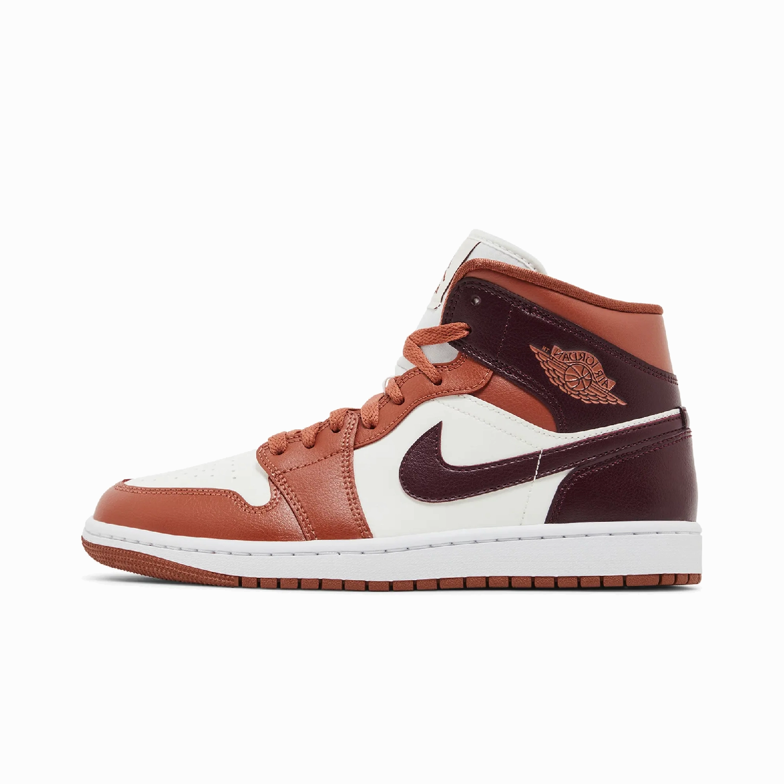 Jordan 1 Mid Dusty Peach Night Maroon (Women's)