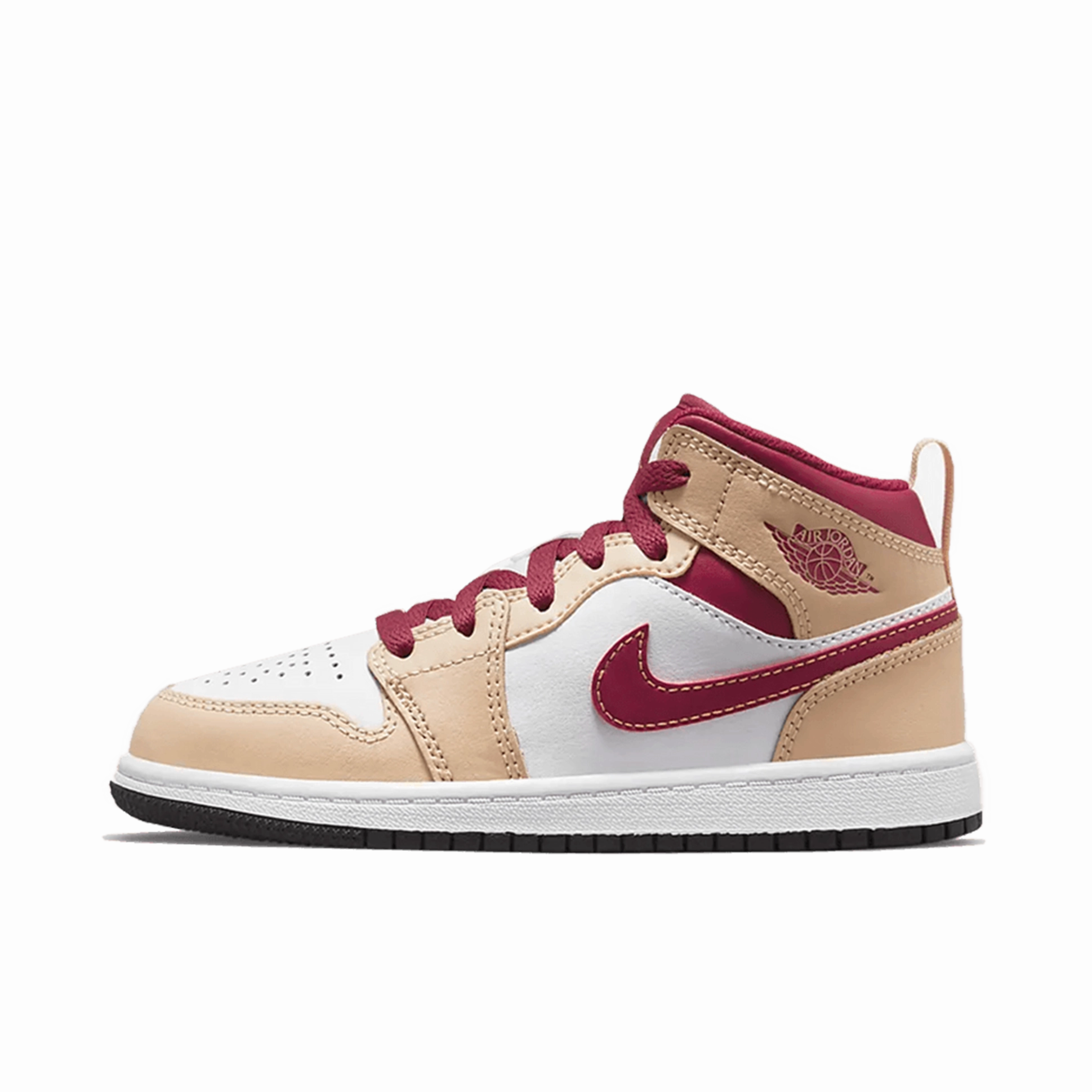 Jordan 1 Mid Light Curry Cardinal (PS)