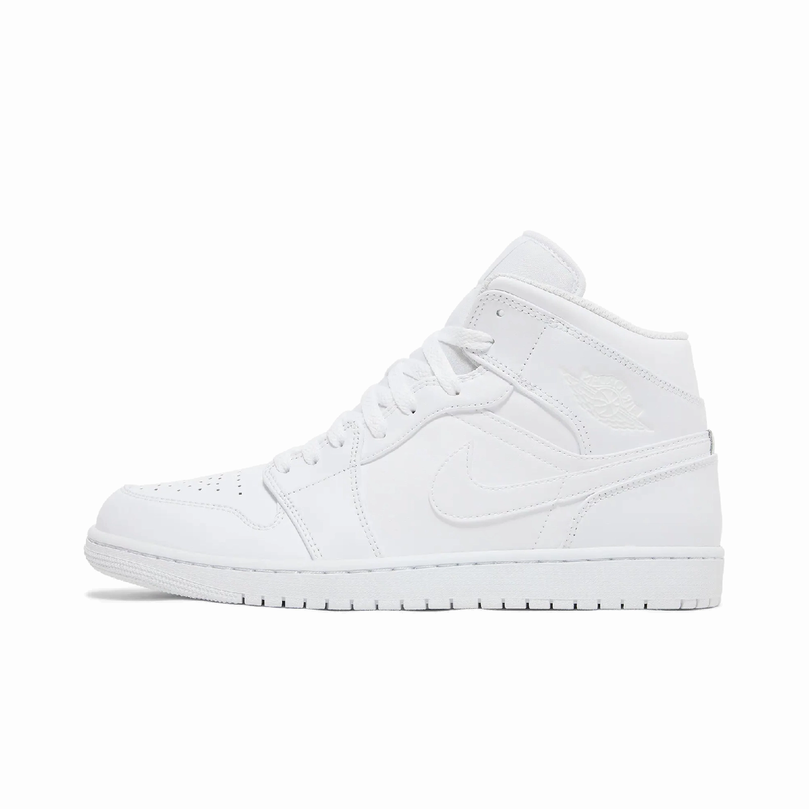 Jordan 1 Mid Triple White