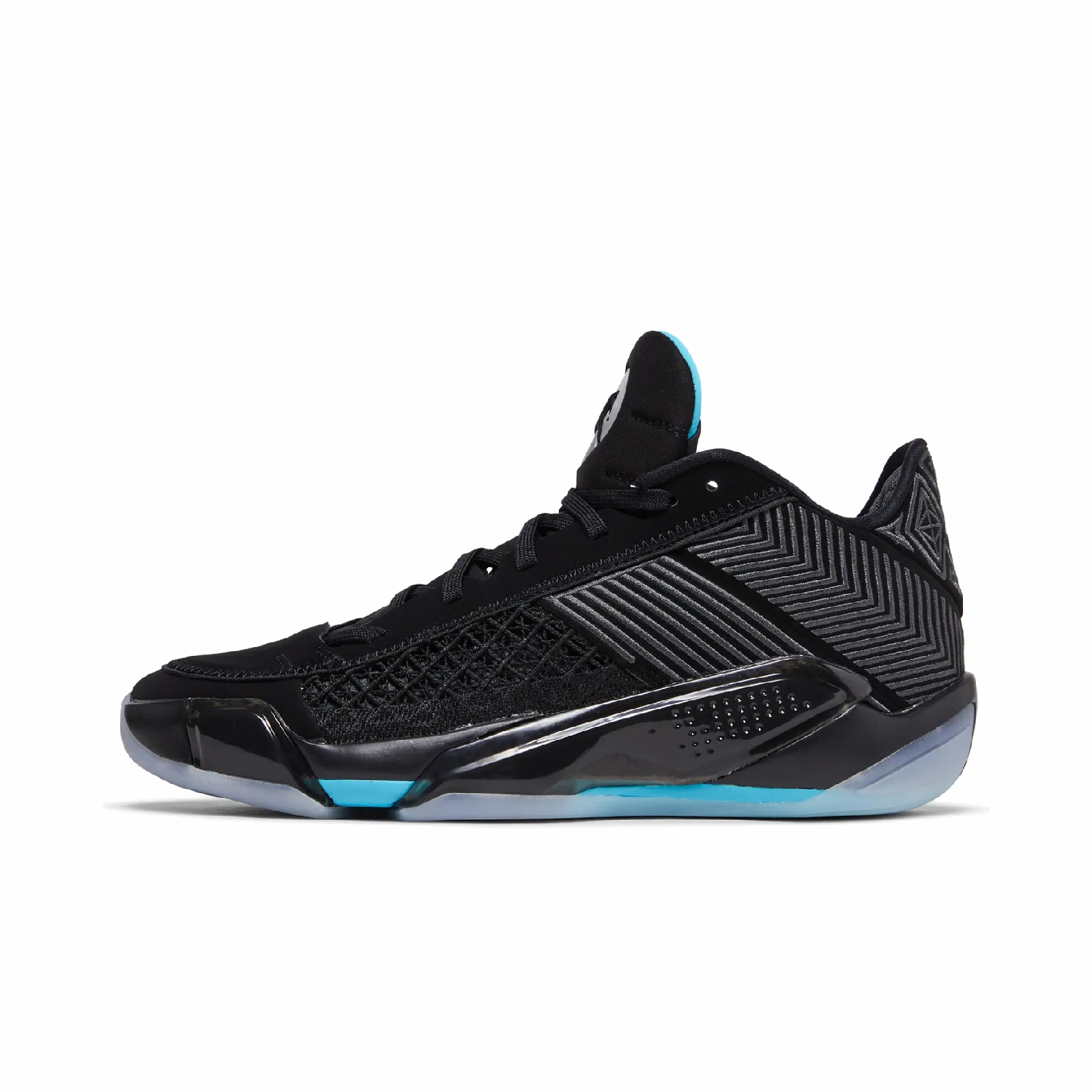 Jordan 38 Low Black Gamma Blue (Translucent Sole)