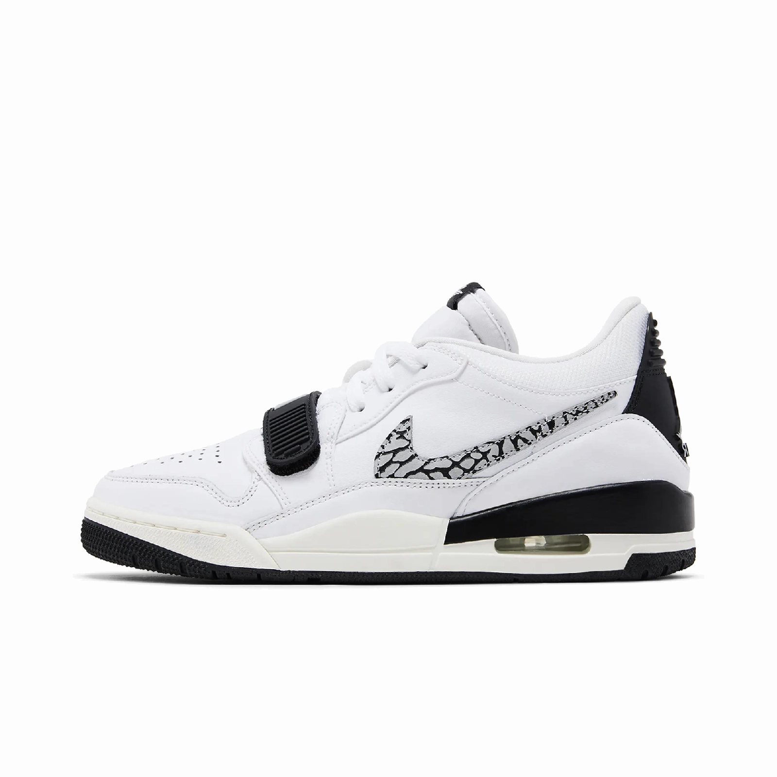 Jordan Legacy 312 Low White Black Elephant Swoosh