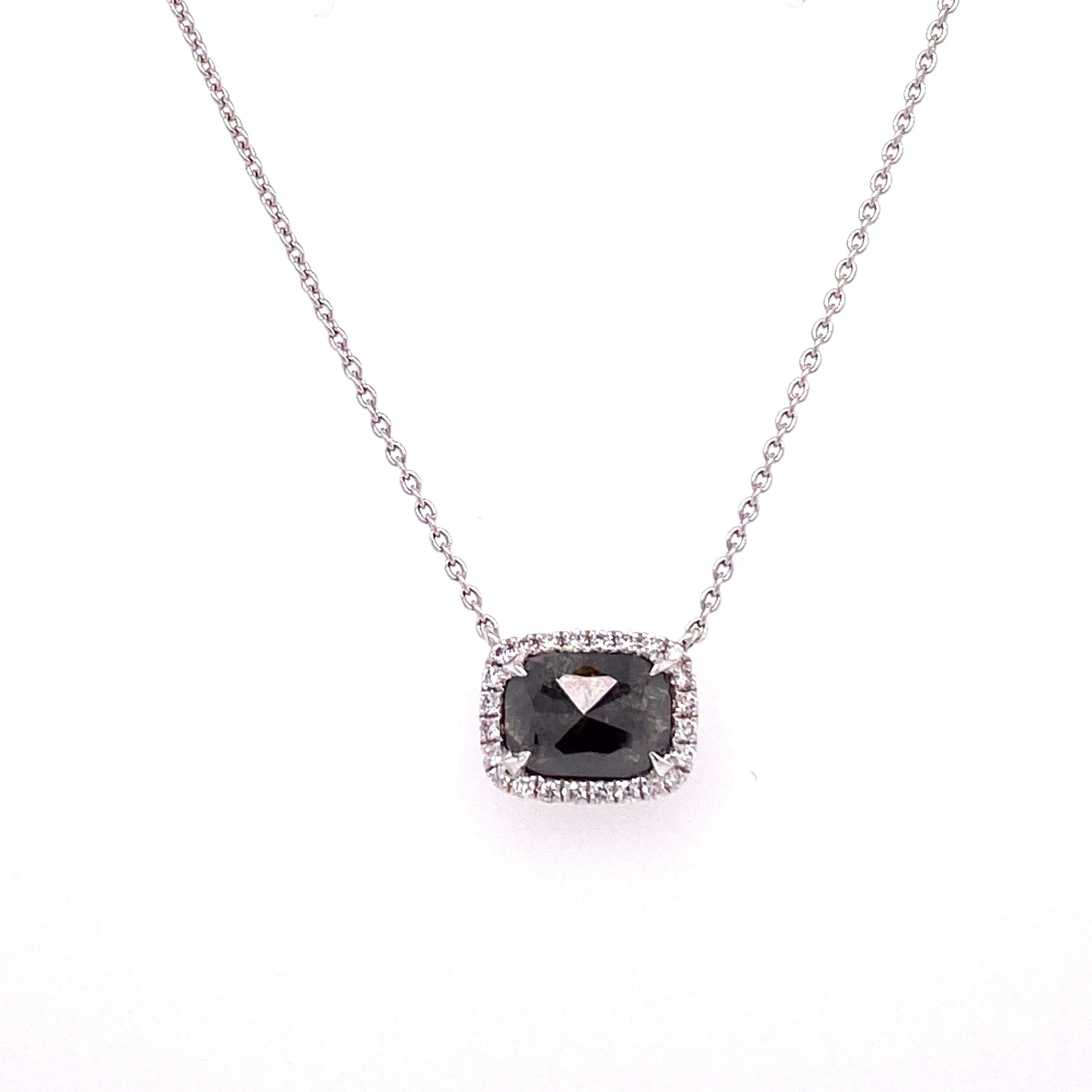 Ladies Raw Diamond Pendant