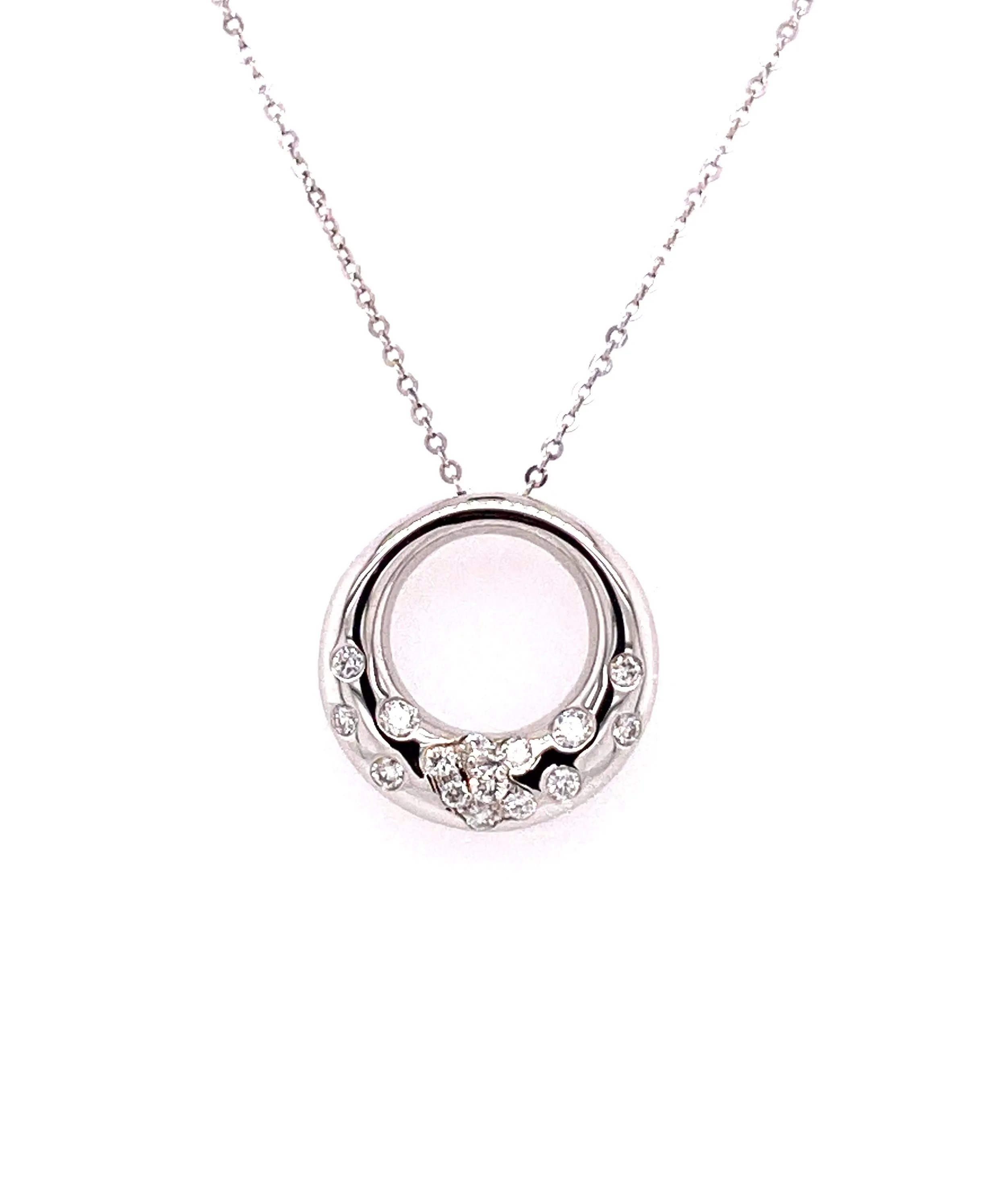 Ladies Scatter Diamond Pendant
