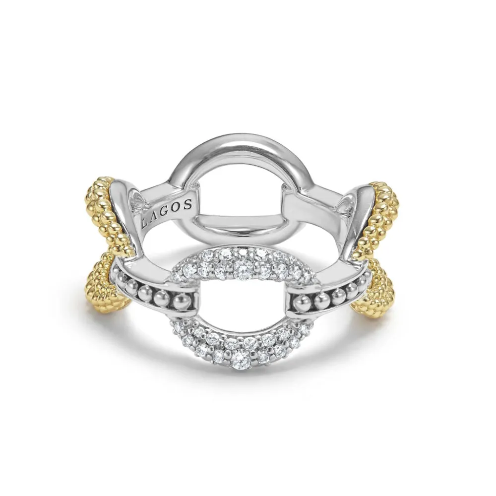 Lagos Large 18k Gold Eternity Diamond Ring