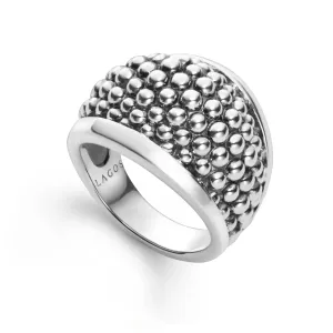 Lagos Signature Caviar Beaded Statement Ring
