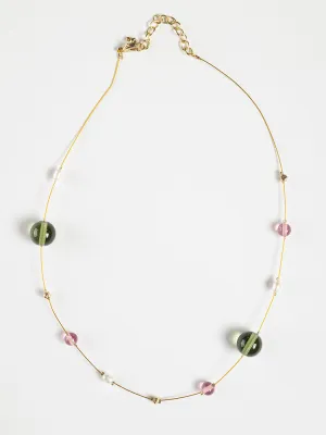 Laurel Beaded Necklace - Gold