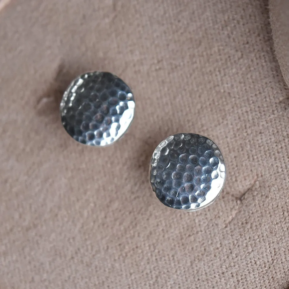 Lightly Hammered Stud Earrings