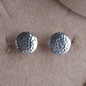 Lightly Hammered Stud Earrings
