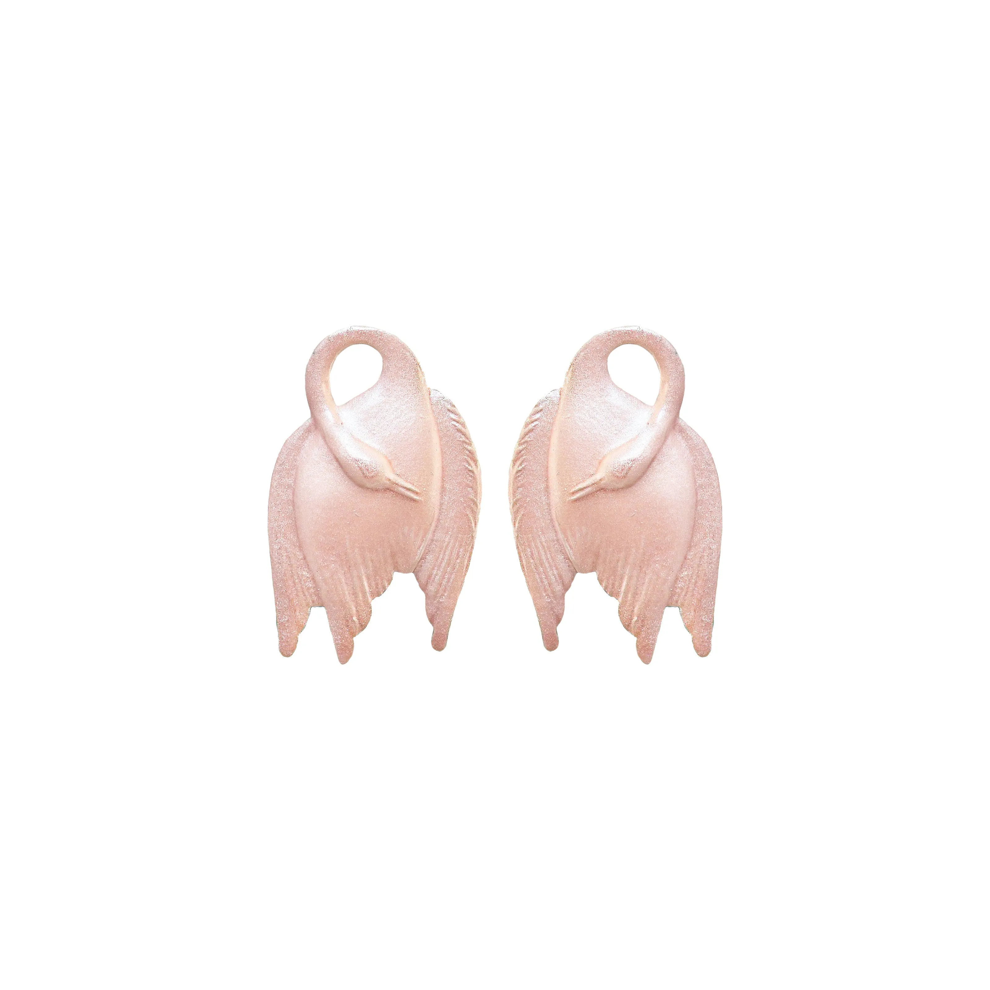 Little Blush Swan Earrings