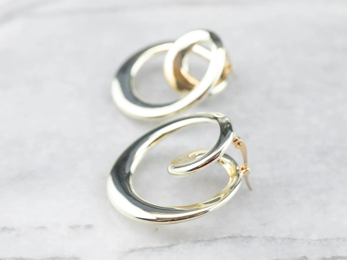Looping Gold Drop Earrings