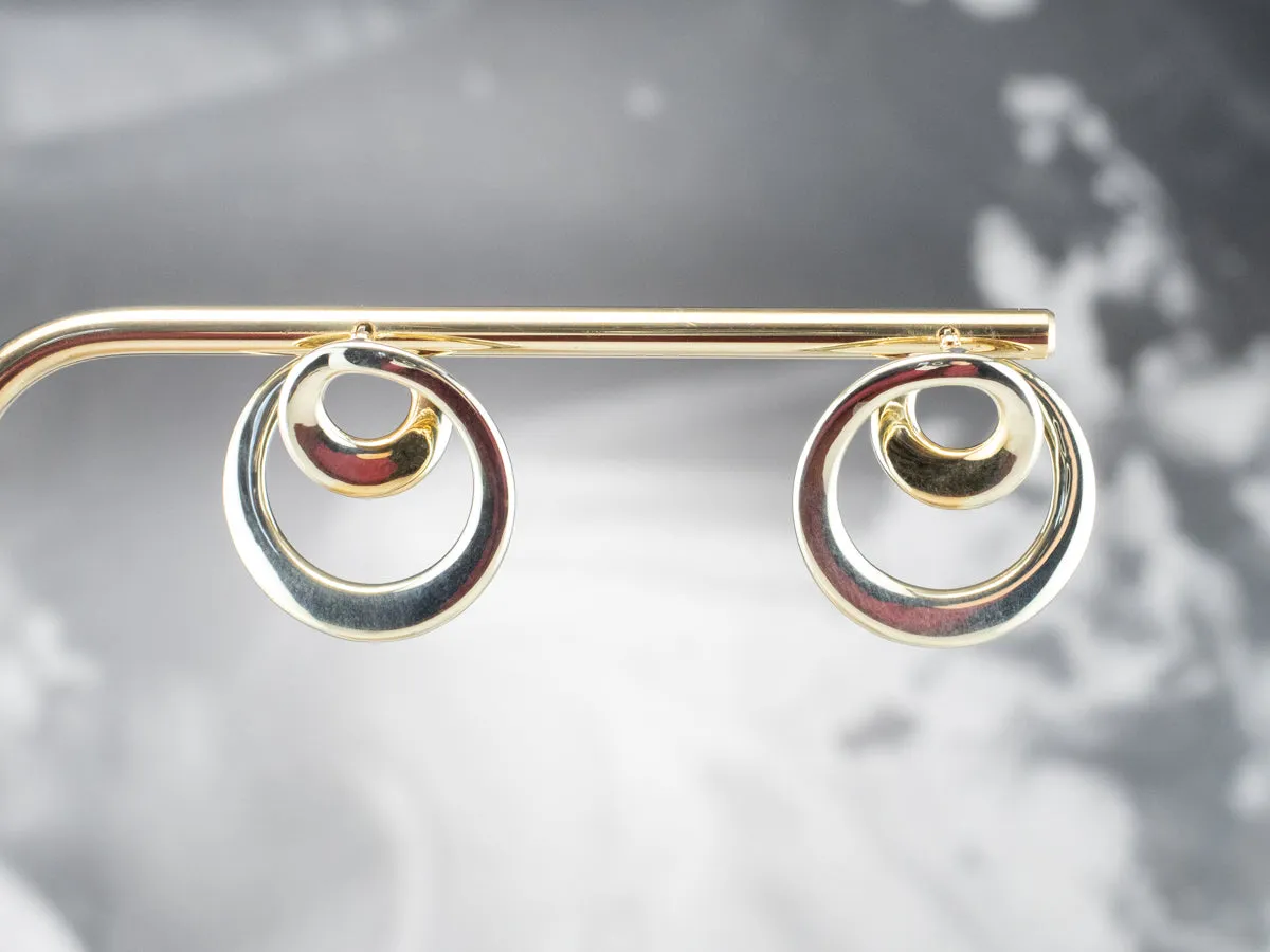 Looping Gold Drop Earrings