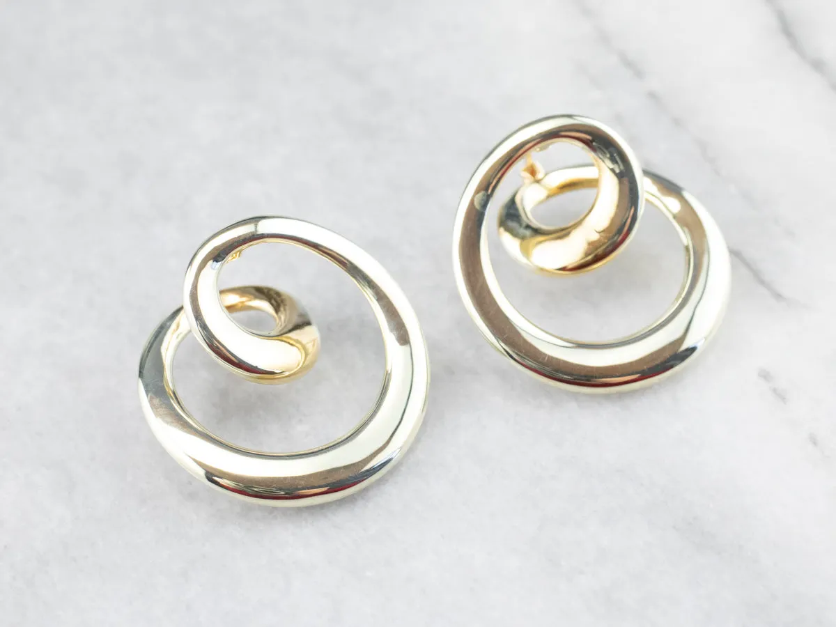 Looping Gold Drop Earrings