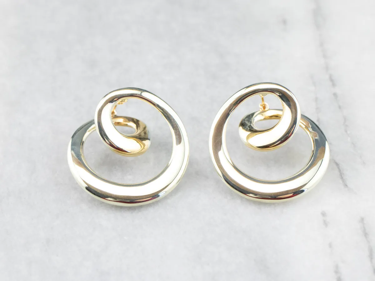 Looping Gold Drop Earrings