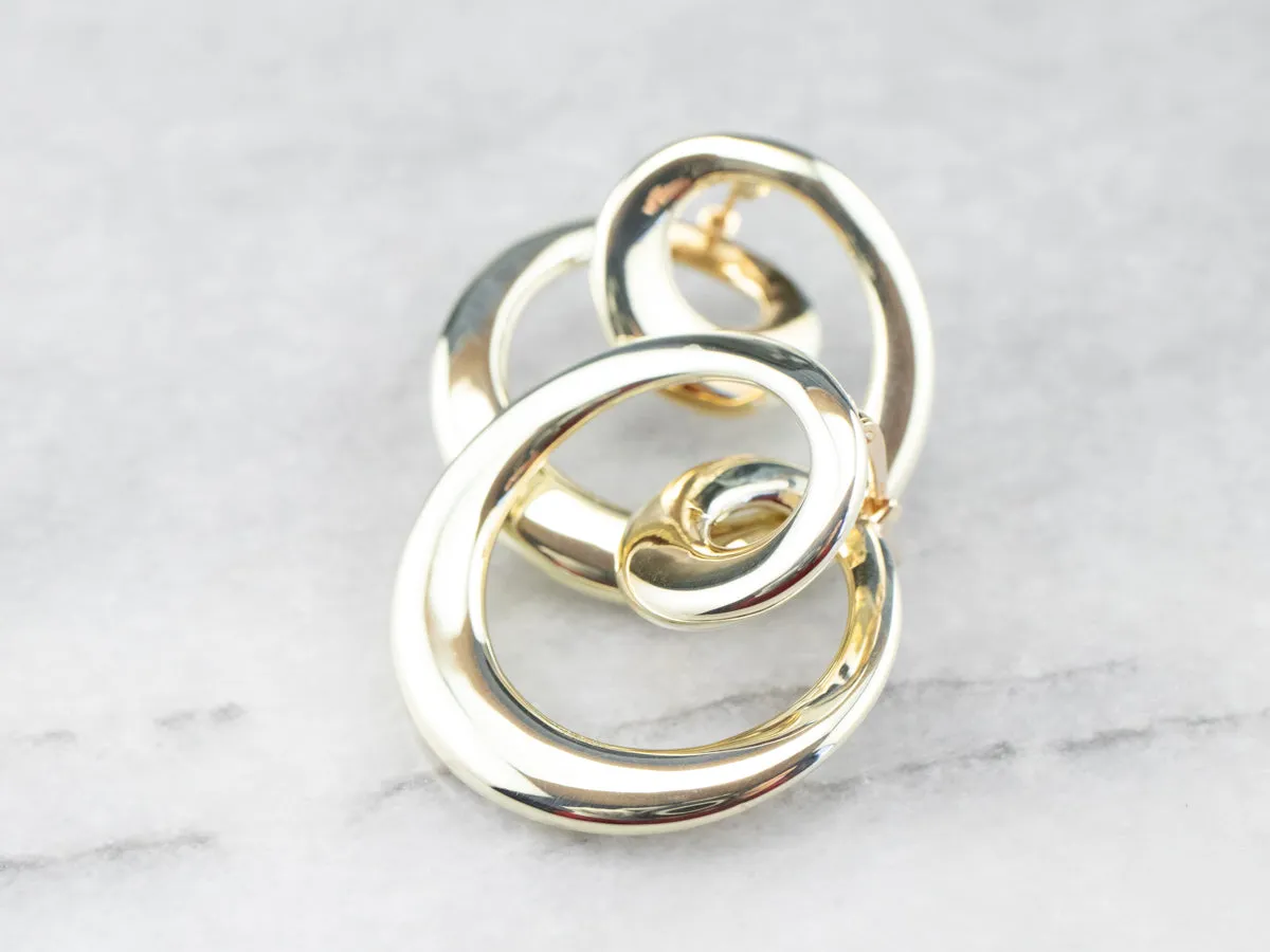 Looping Gold Drop Earrings
