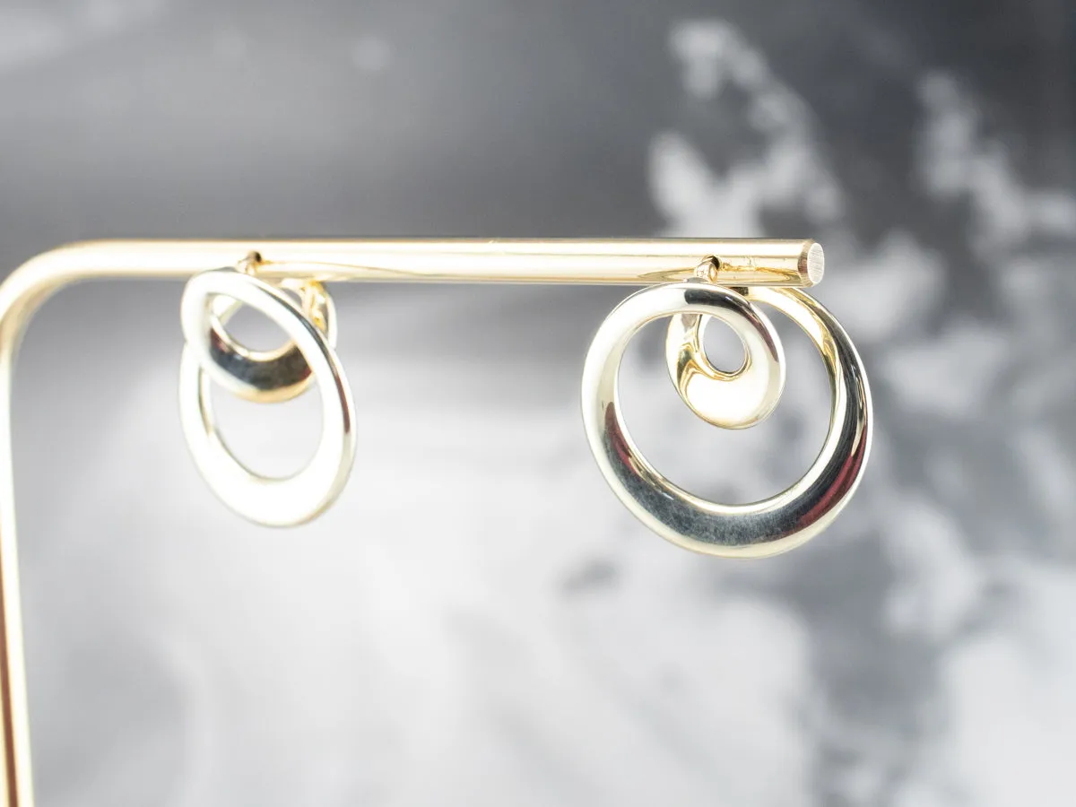 Looping Gold Drop Earrings