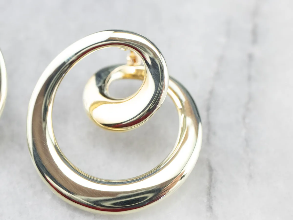 Looping Gold Drop Earrings