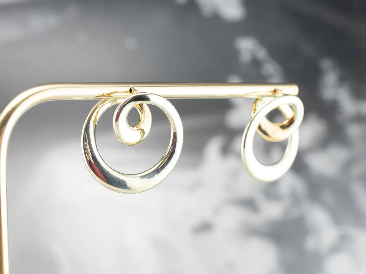 Looping Gold Drop Earrings