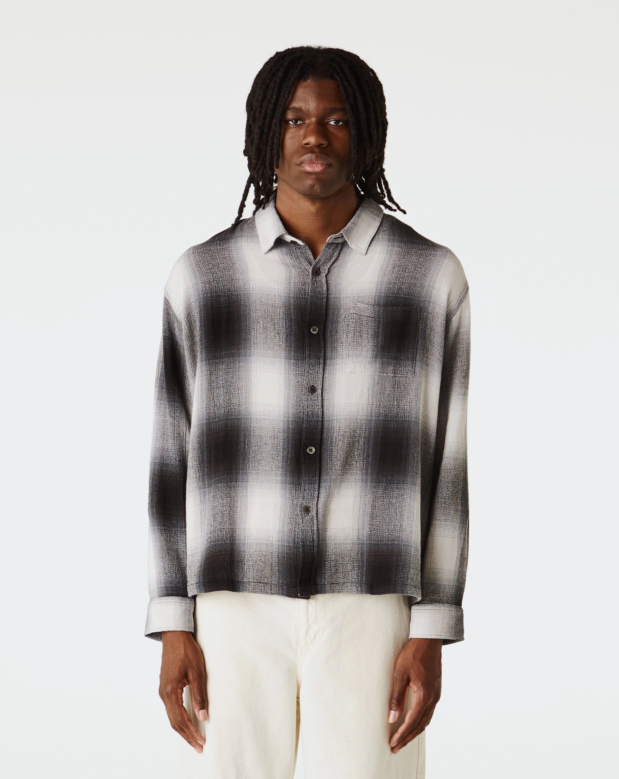 Loose Weave Plaid Shirt