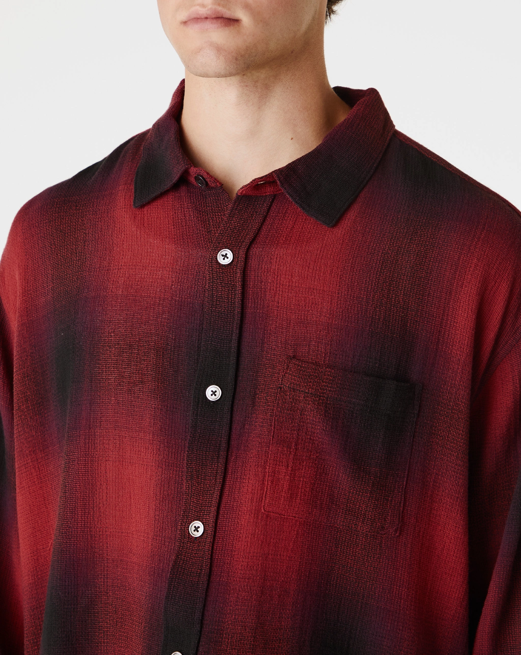 Loose Weave Plaid Shirt