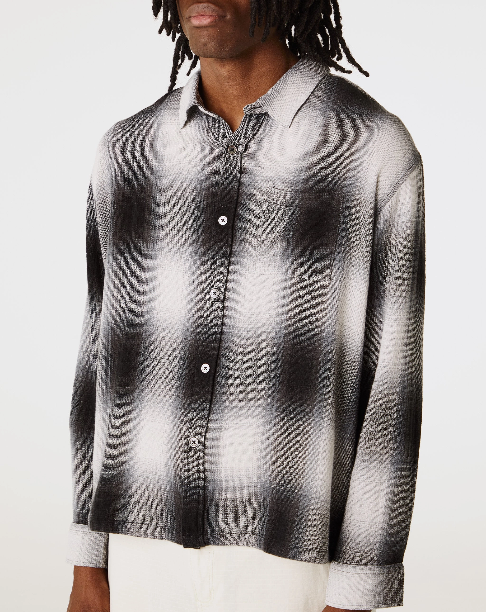 Loose Weave Plaid Shirt