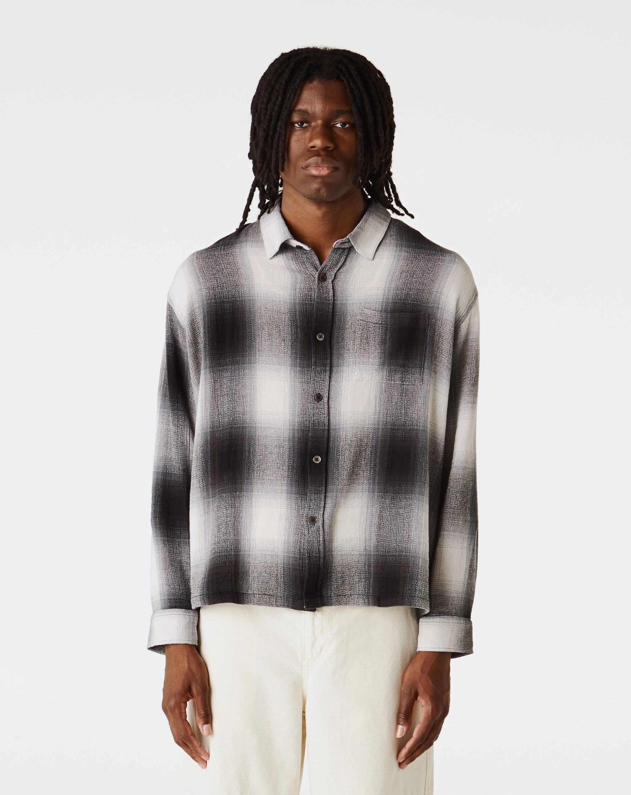 Loose Weave Plaid Shirt