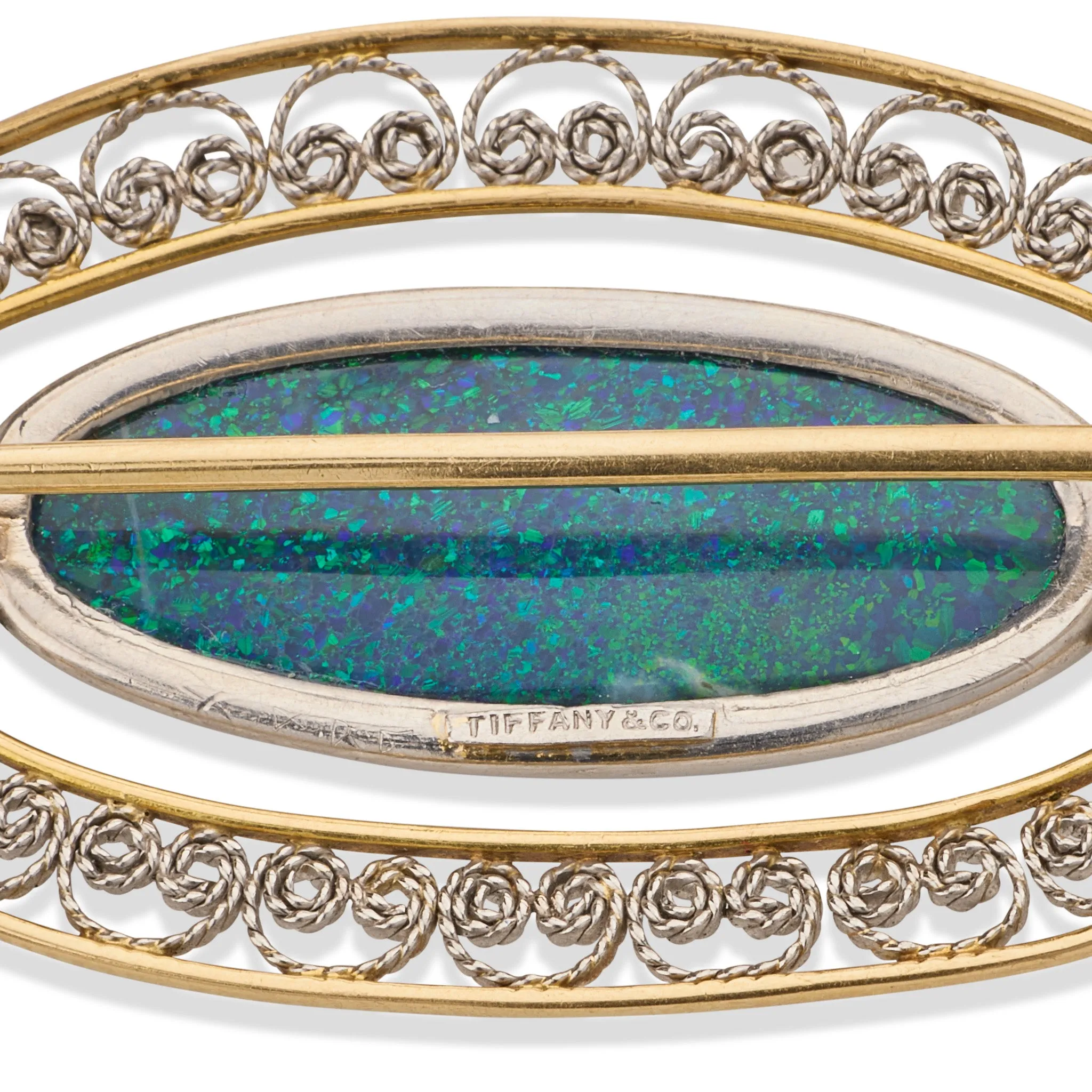 Louis Comfort Tiffany for Tiffany & Co. Black Opal Brooch