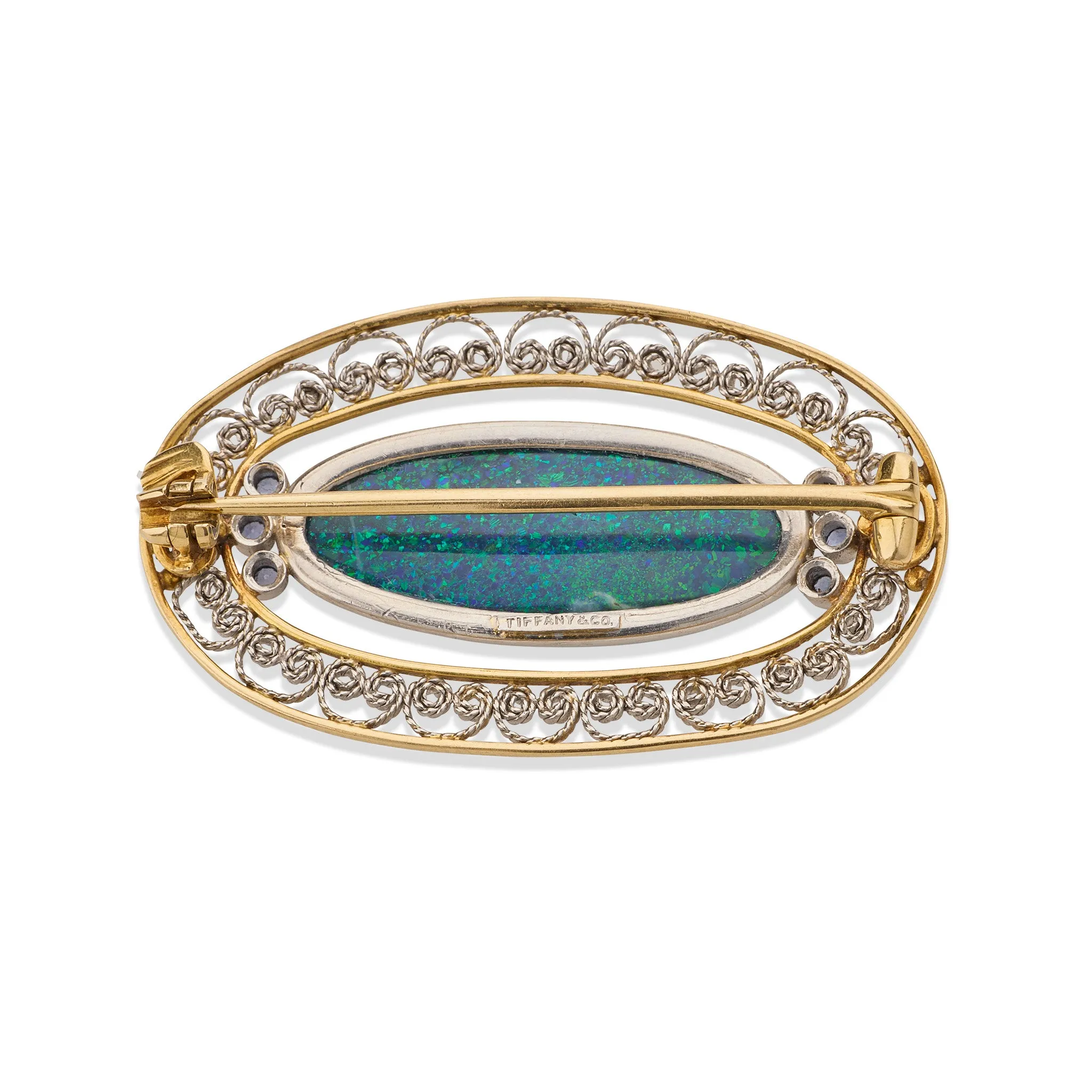 Louis Comfort Tiffany for Tiffany & Co. Black Opal Brooch