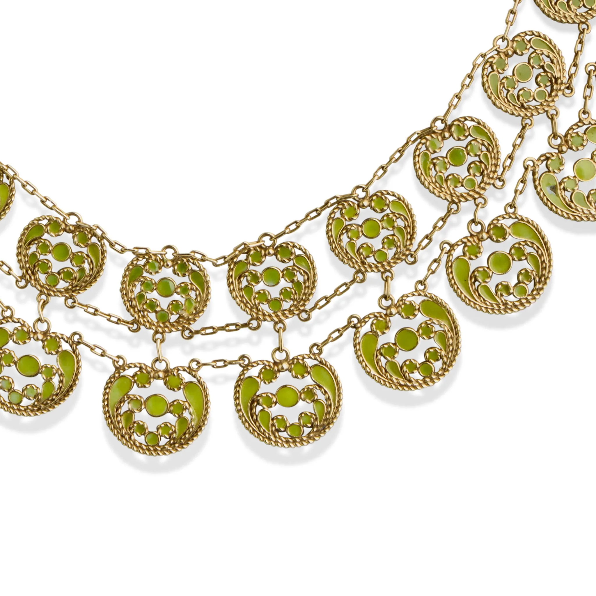 Louis Comfort Tiffany for Tiffany & Co. Enamel Necklace