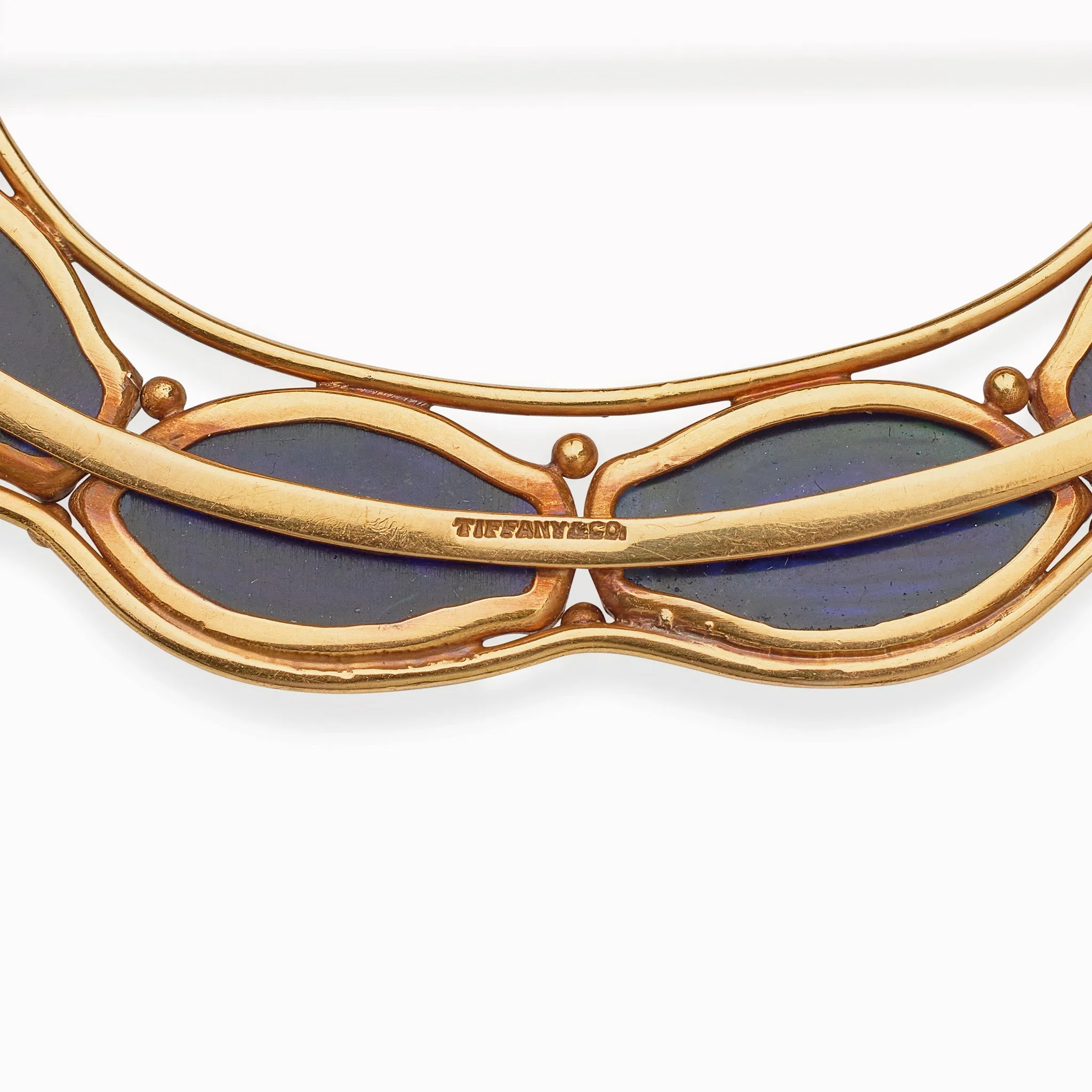 Louis Comfort Tiffany for Tiffany & Co. Favrile Glass Scarab Brooch