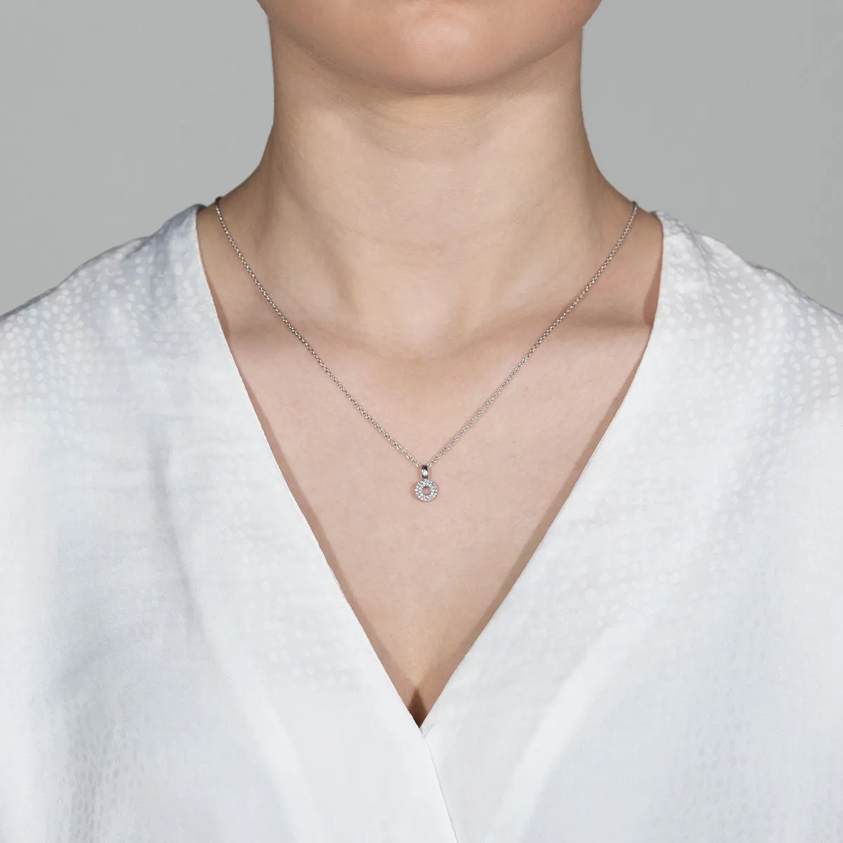 Matin 18K Rosegold Pendant w. 31 Diamonds
