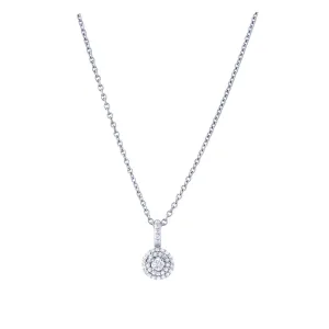 Matin 18K Whitegold Pendant w. 37 Diamonds