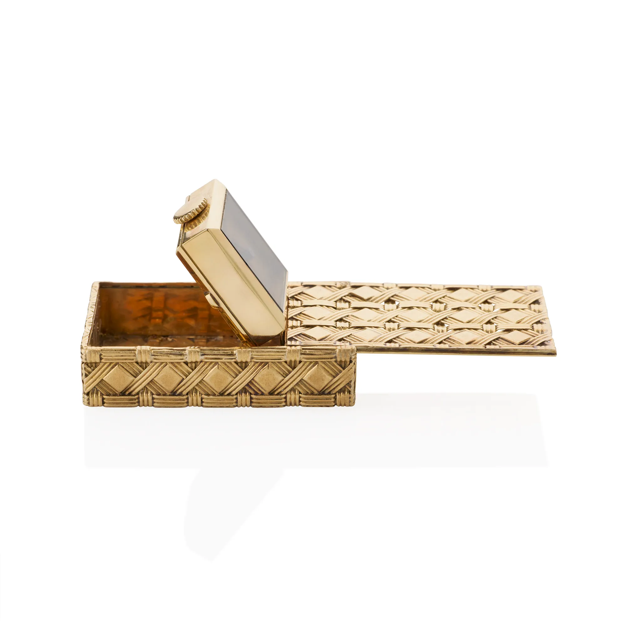 Mid-century Van Cleef & Arpels Paris 18K Gold "Drawer" Watch