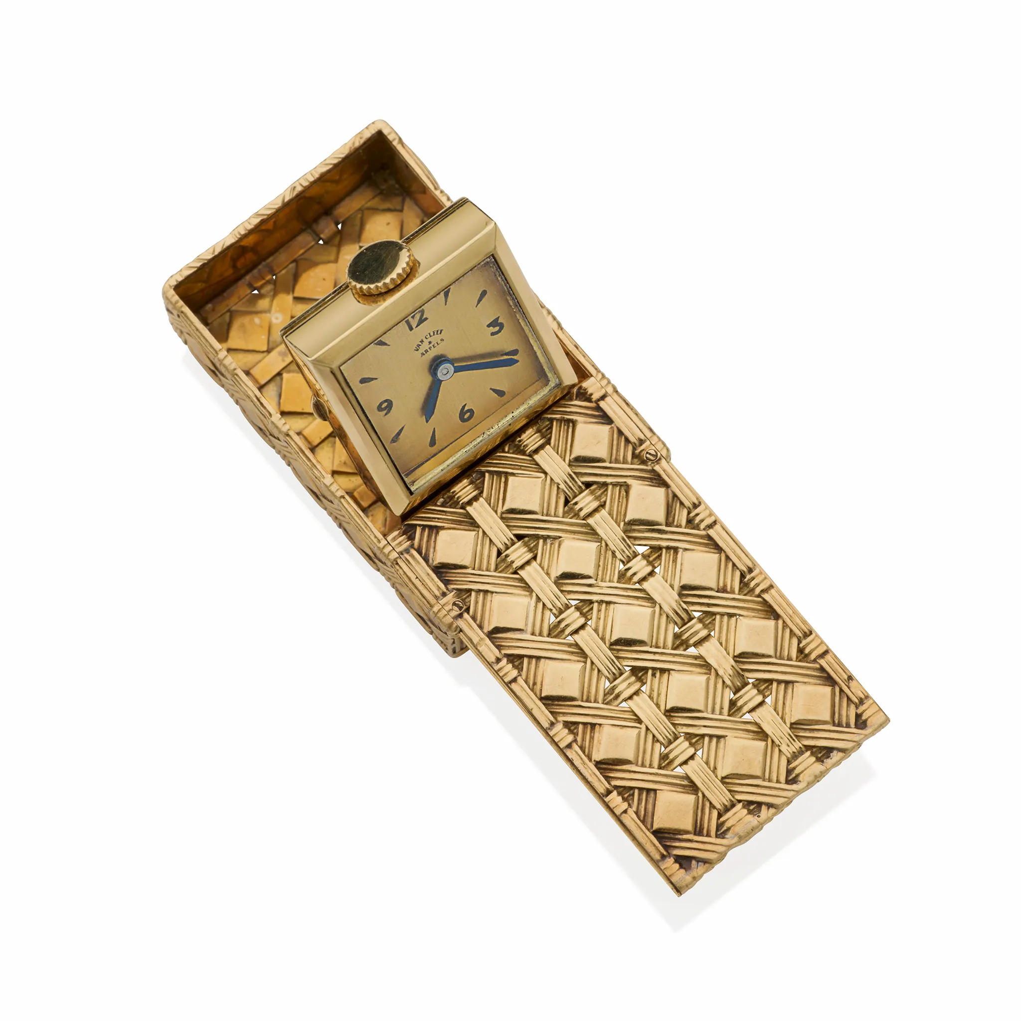 Mid-century Van Cleef & Arpels Paris 18K Gold "Drawer" Watch