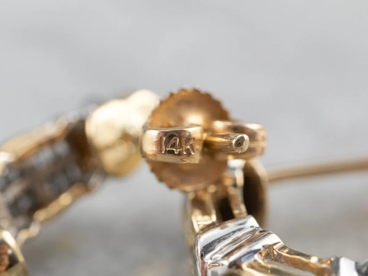 Modern Baguette Diamond Drop Earrings
