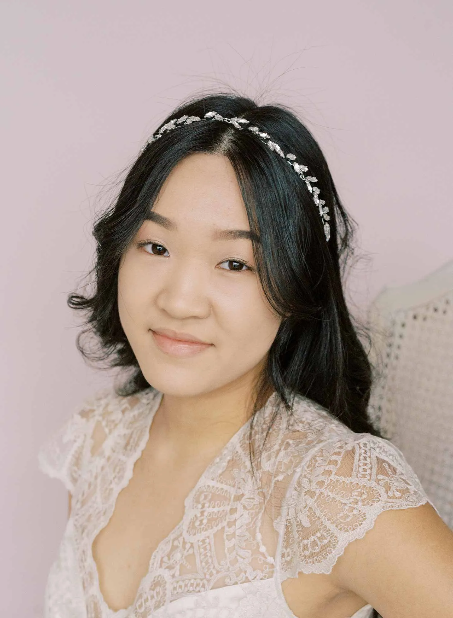 Modern bridal crystal circlet - Style #2144
