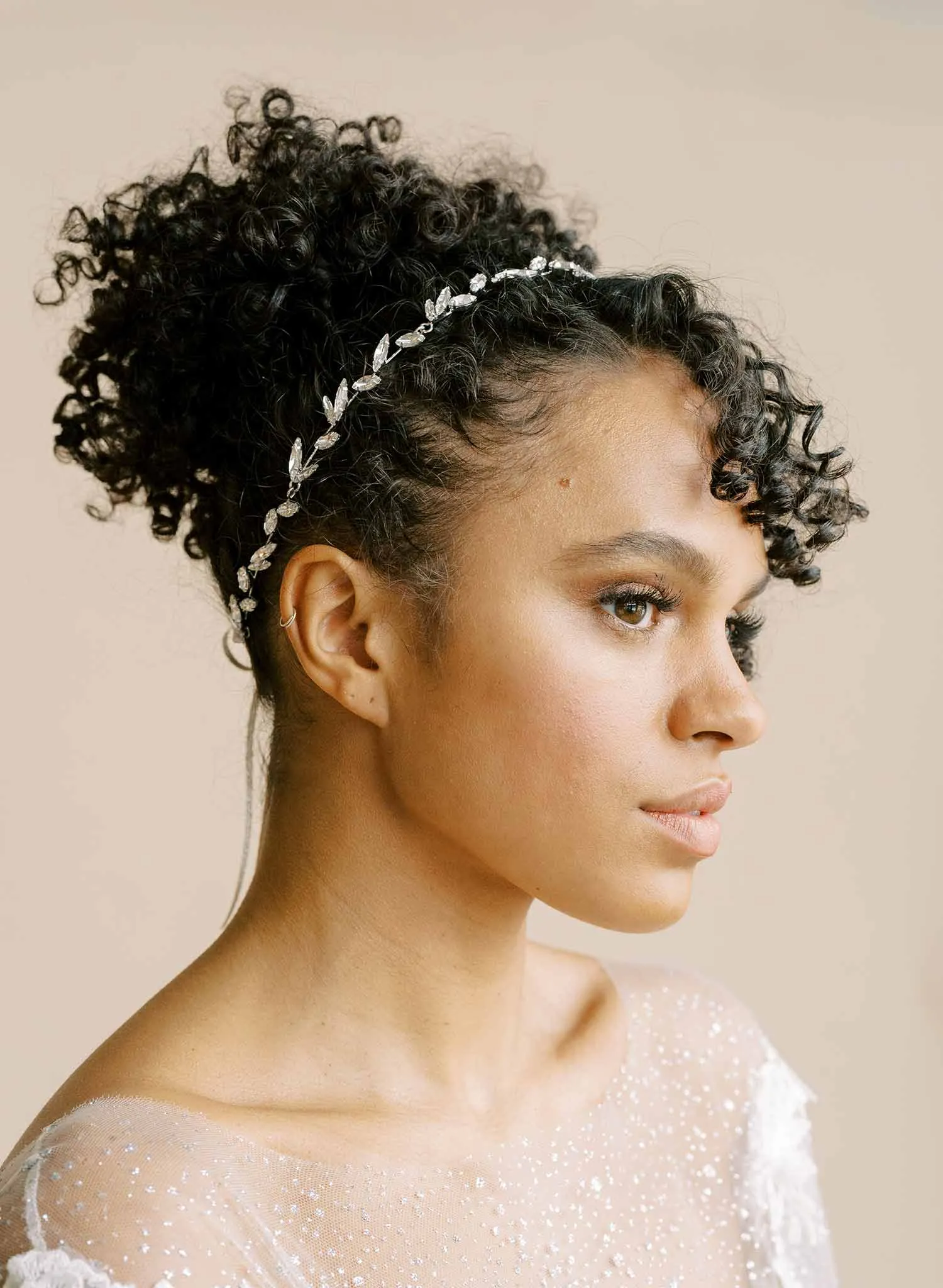 Modern bridal crystal circlet - Style #2144