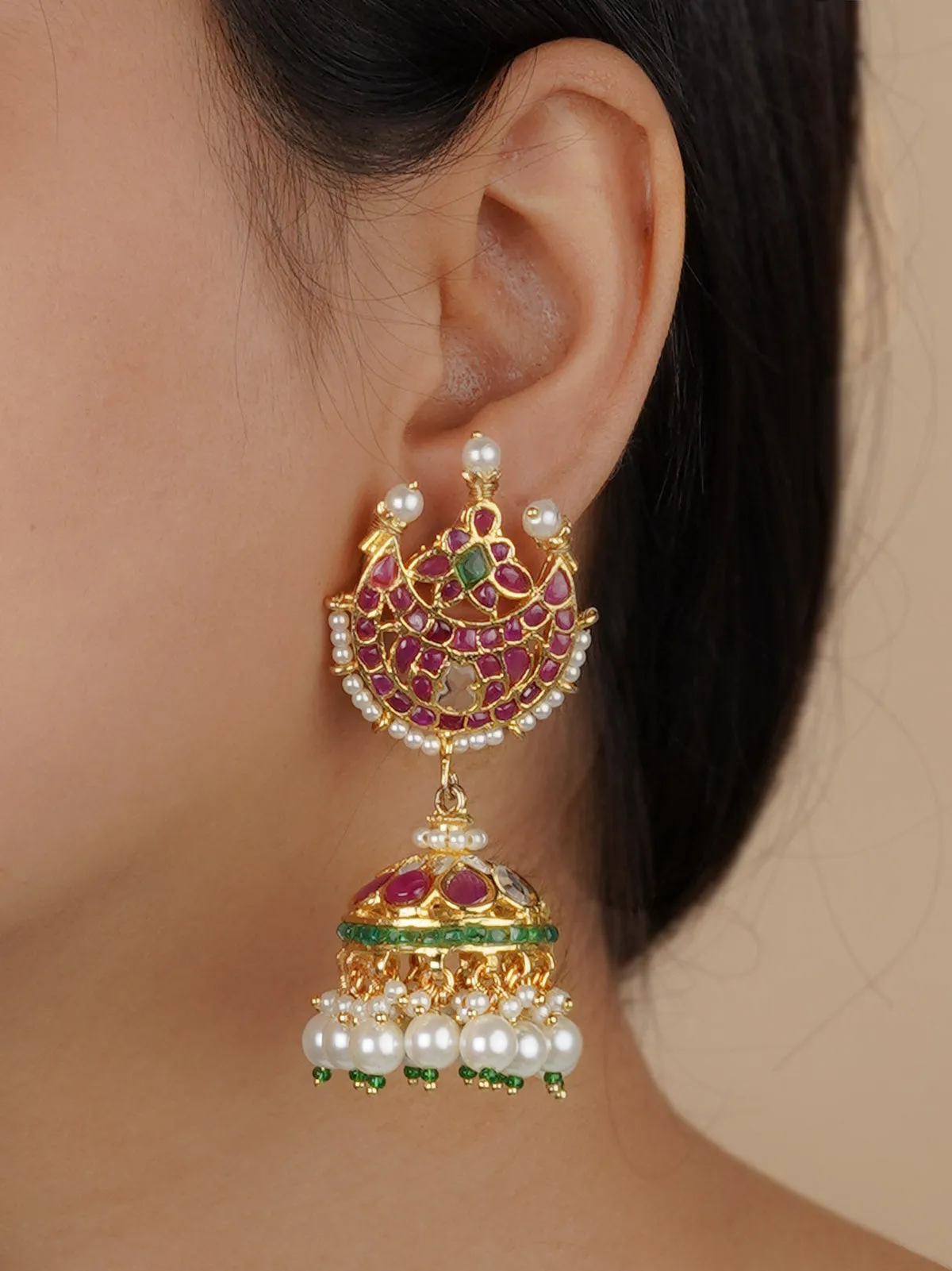 Multicolor Gold Plated Mishr Earrings - MR-E164M